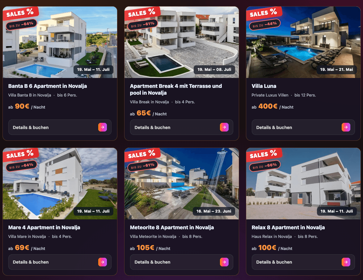 Ofertas de última hora en Novalja: Tus ofertas de vacaciones
